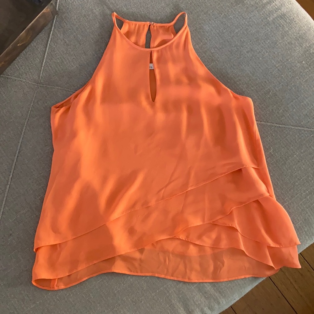Pumpkin silky blouse